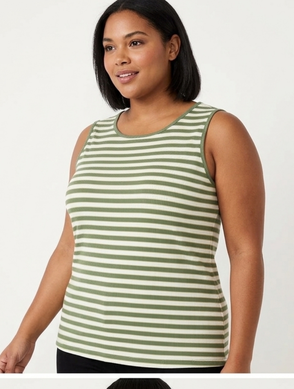 NWT Classic Elements Striped Ribbed Tank Top